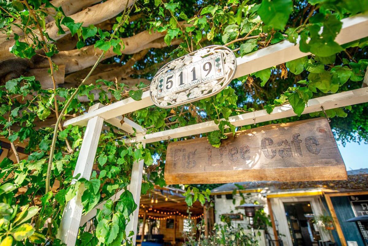 Entrance to Fig Tree Cafe in Pacific Beach.