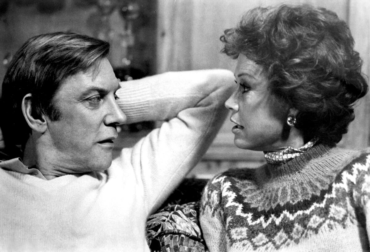 Donald Sutherland and Mary Tyler Moore in "Ordinary People," directed by Robert Redford.