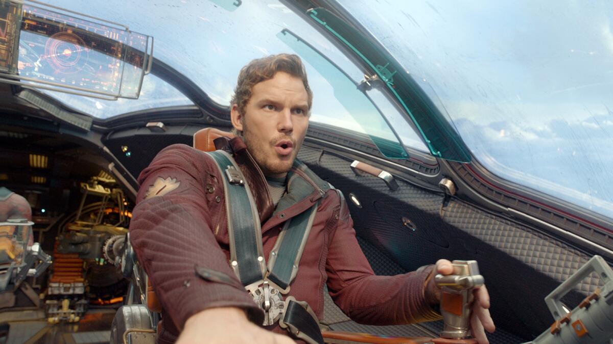 Chris Pratt plays Star-Lord in the 2014 hit "Guardians of the Galaxy" airing on Starz.
