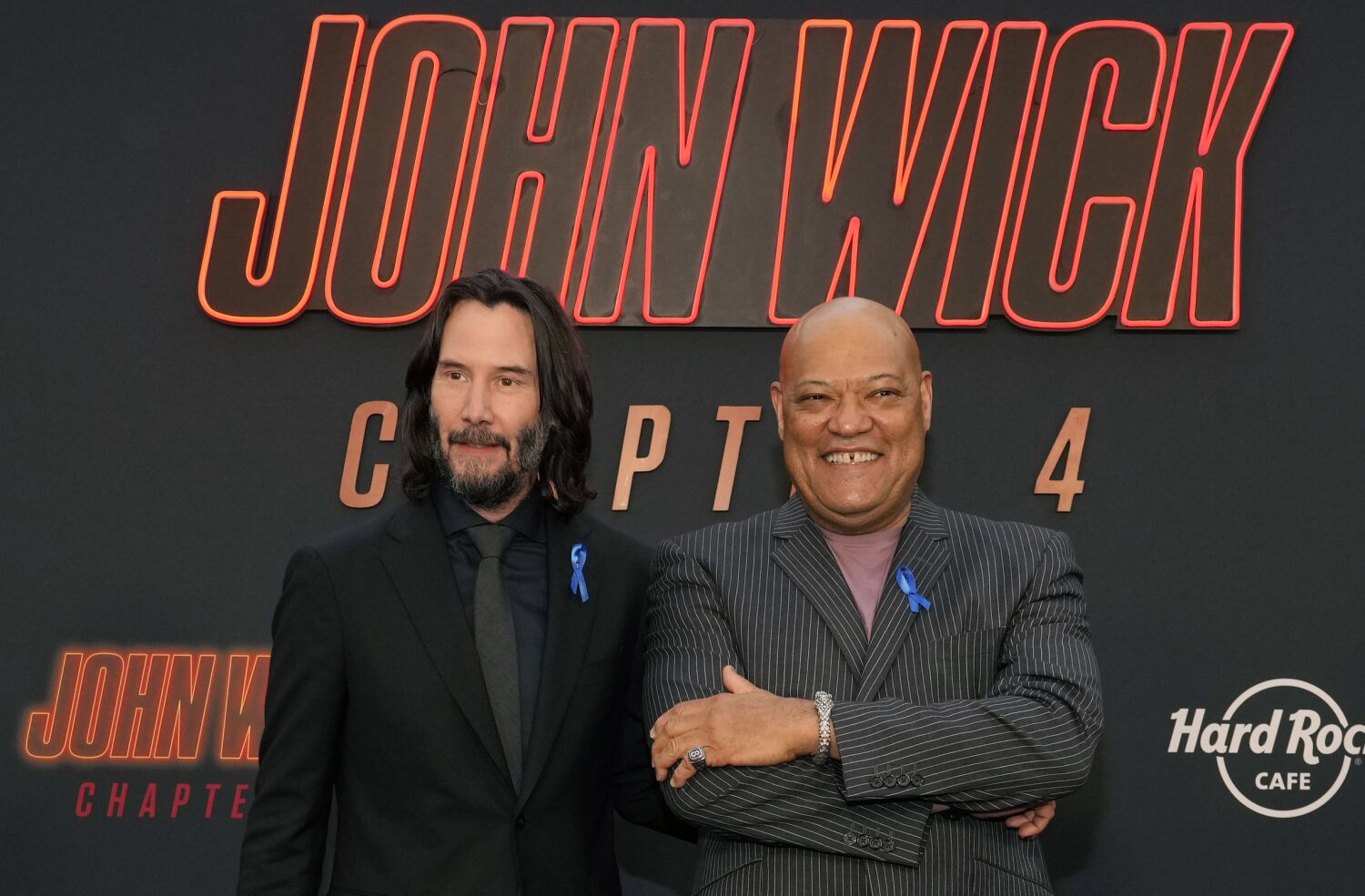 Keanu Reeves, 'John Wick 4' cast wore ribbons to honor Lance Reddick at L.A. premiere