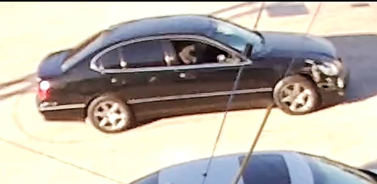 This older-model Lexus sedan is suspected of being involved in a hit-and-run in Ocean Beach on April 7.