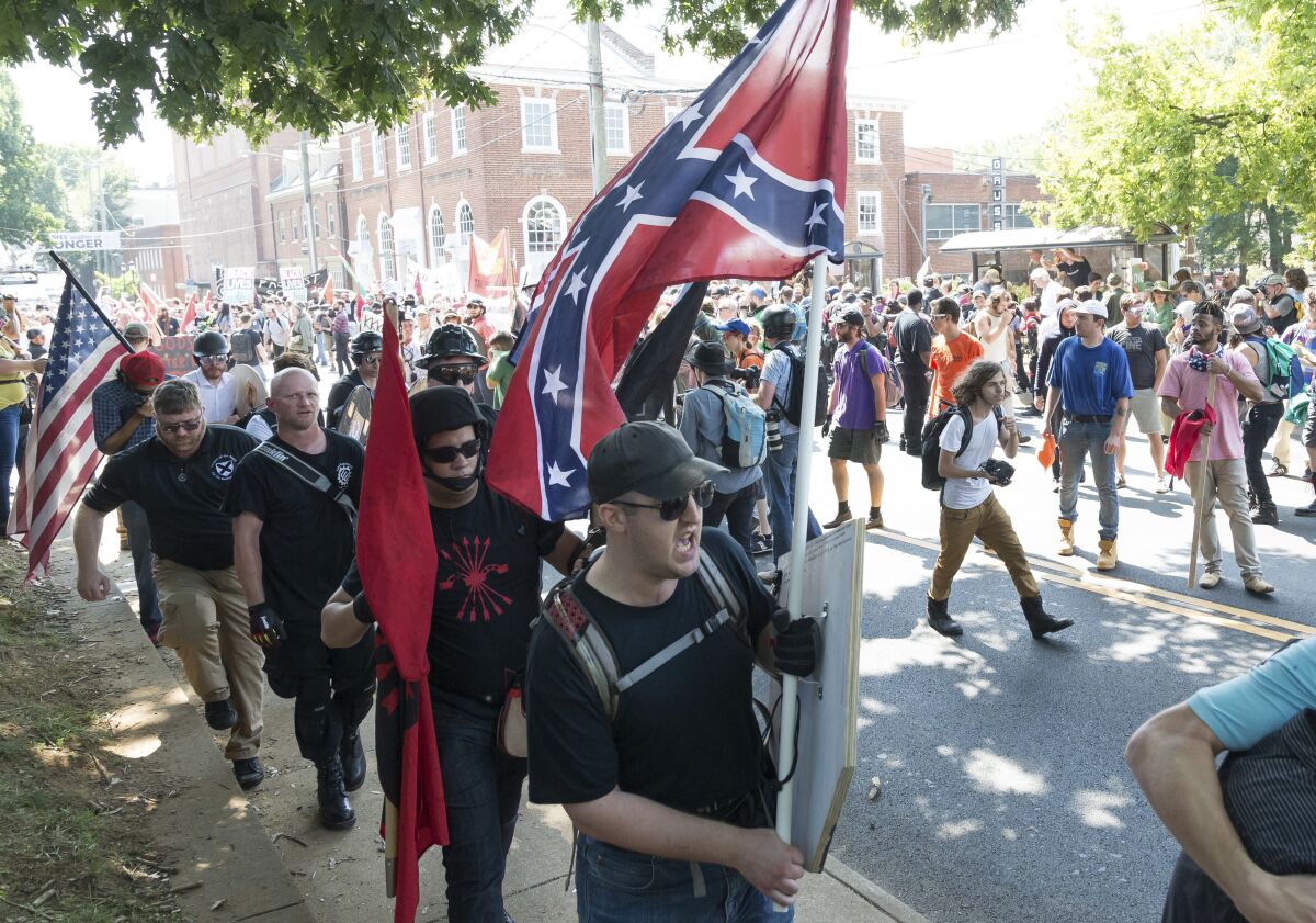White nationalists in Virginia