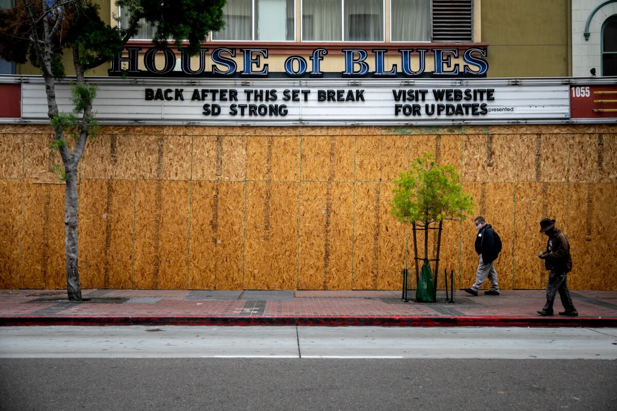 San Diego's House of Blues, like other concert venues across the city and the nation, is shuttered.