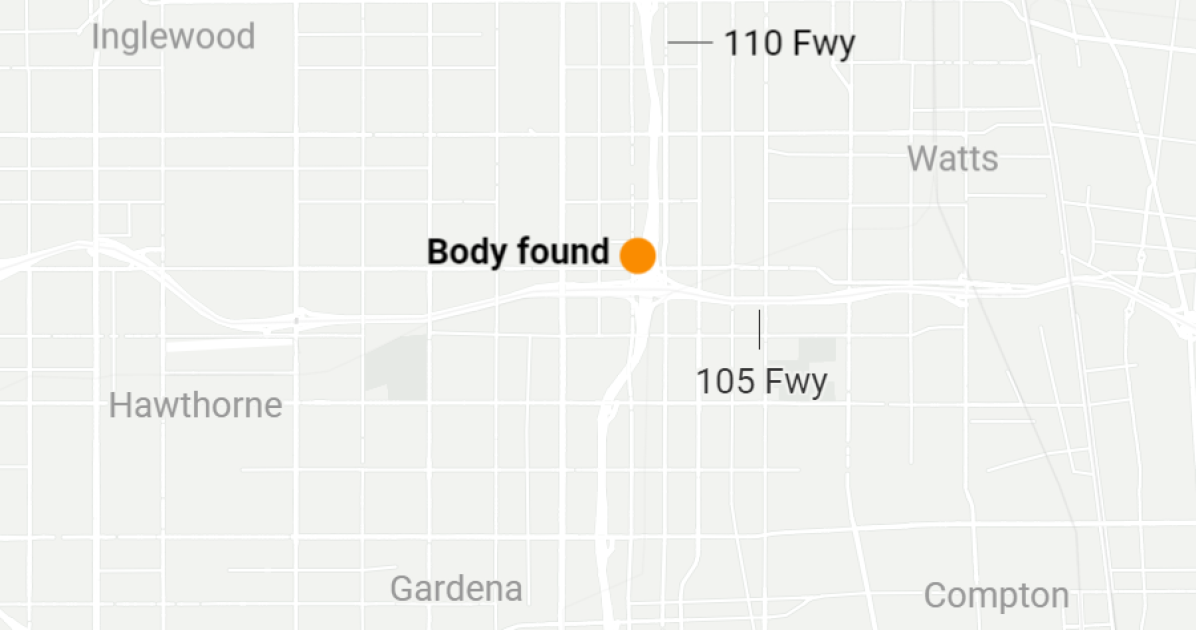 Man’s body found on 110 Freeway transition road in South L.A.