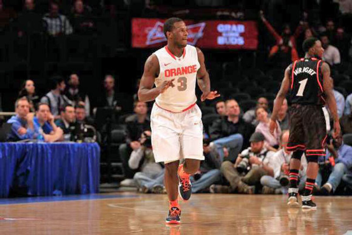 Dion Waiters of Syracuse during the semifinals of the Big East tournament on Friday.