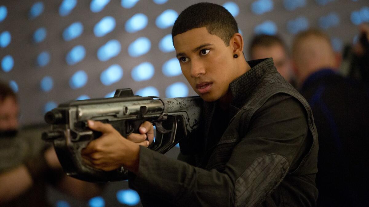 Keiynan Lonsdale in the movie "The Divergent Series: Insurgent."
