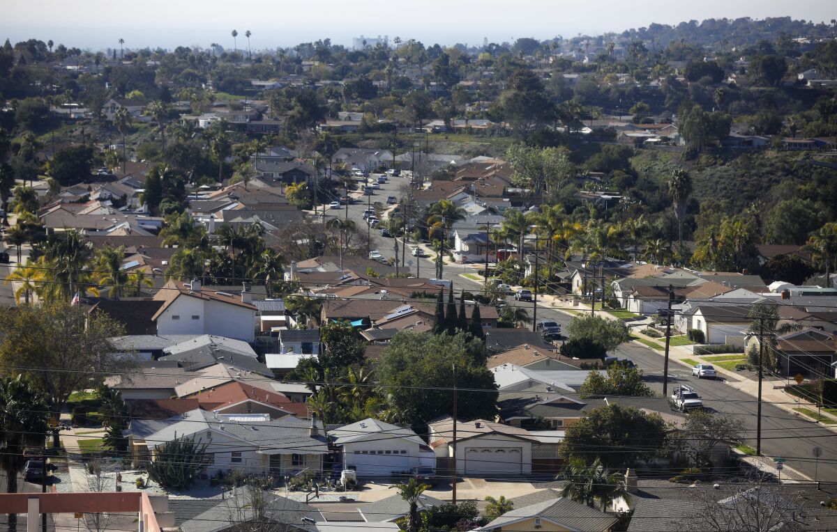 Homes in Clairemont.