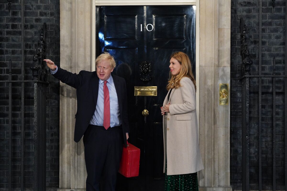 British Prime Minister Boris Johnson arrives at Downing Street