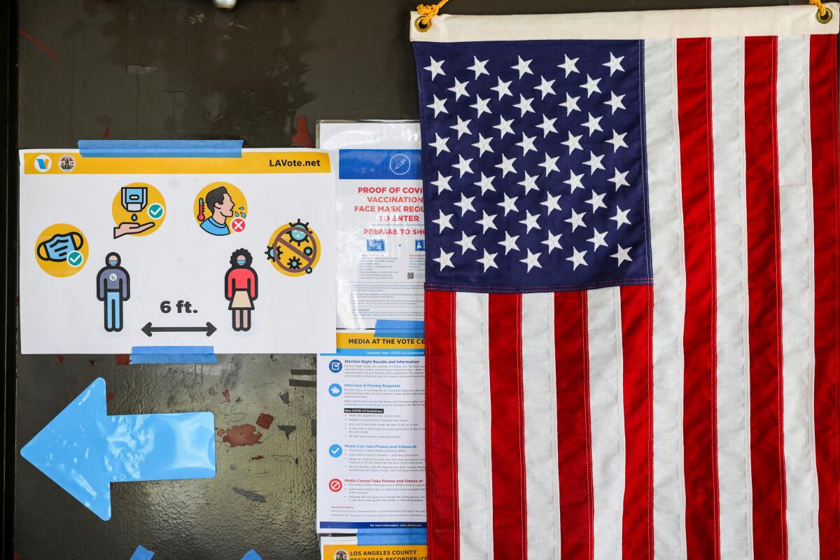 Voting center in Boyle Heights