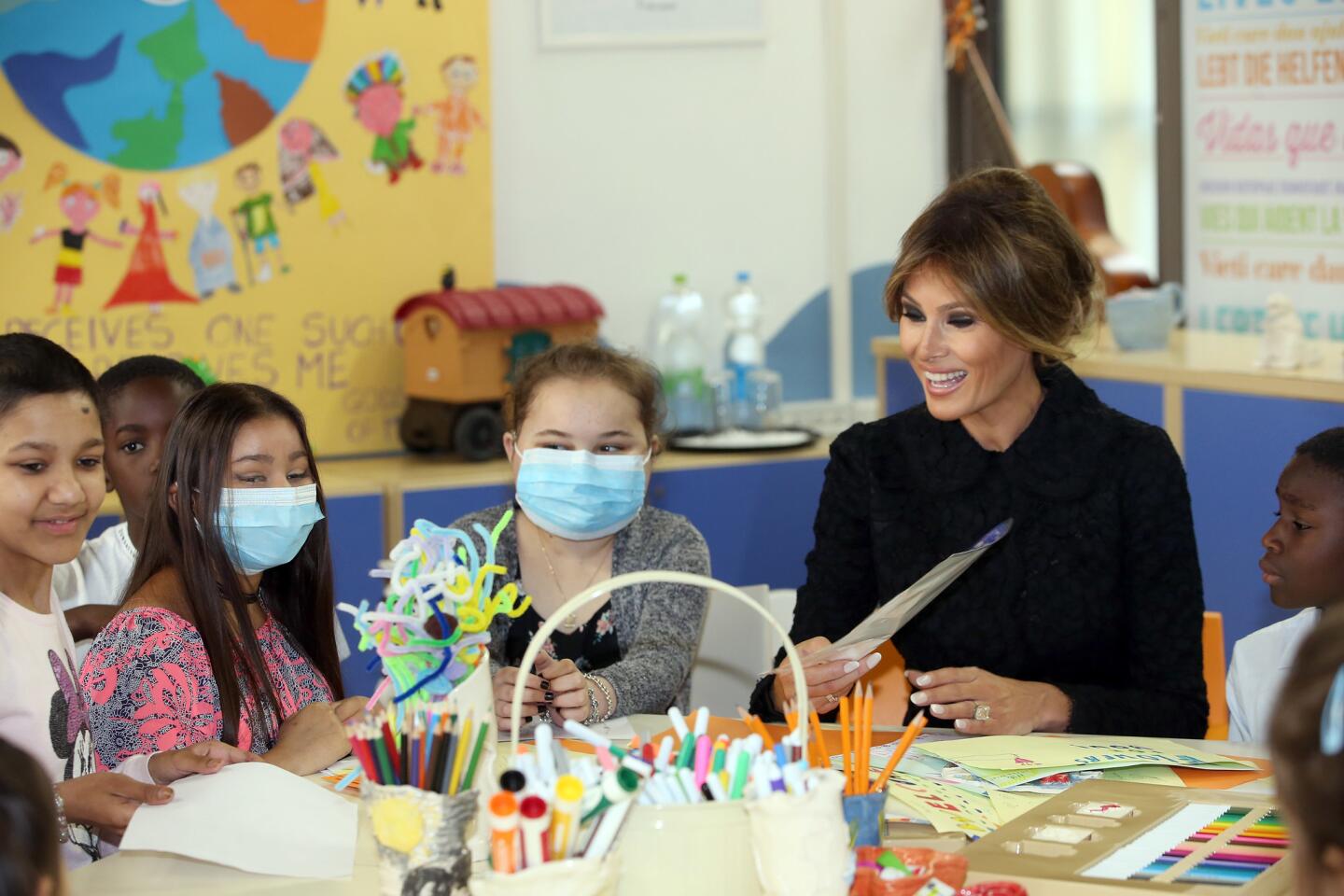 Melania Trump vists the Paediatric Hospital Bambin Gesu