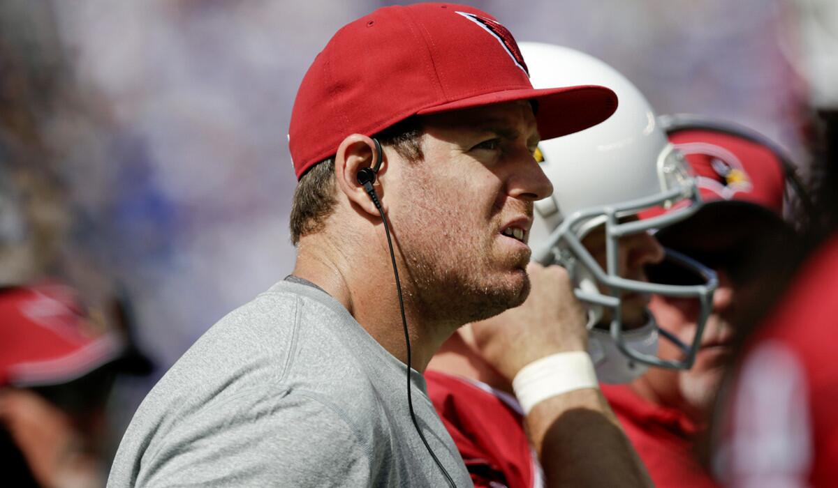 Cardinals quarterback Carson Palmer has missed two games with a shoulder injury.