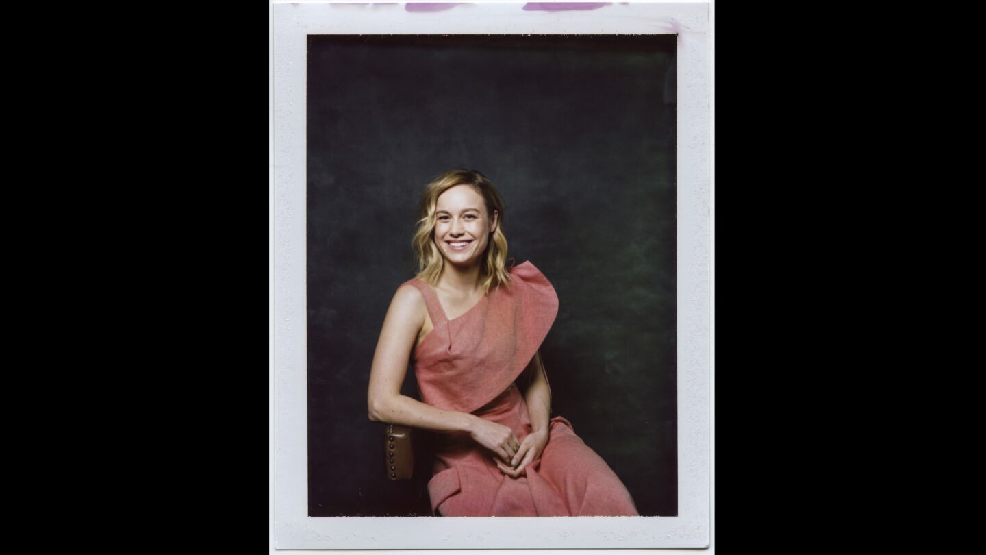 An instant print portrait of director-actress Brie Larson, from the film "Unicorn Store.”