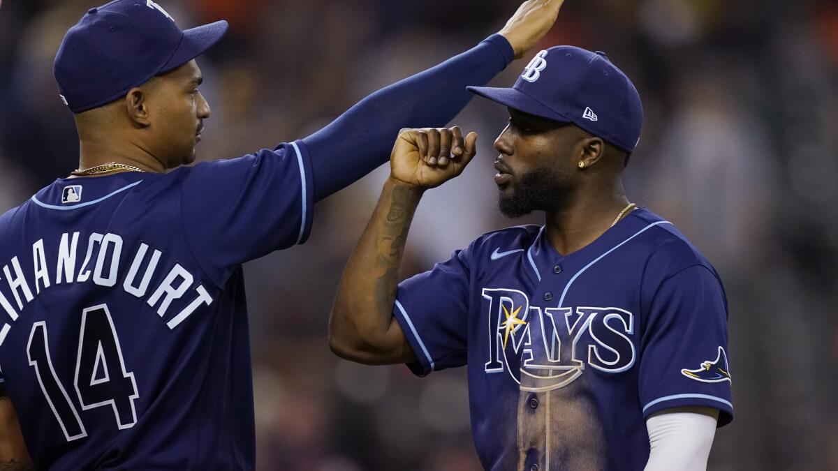 Rays draw club-record 13 walks, rally to beat Tigers 5-3