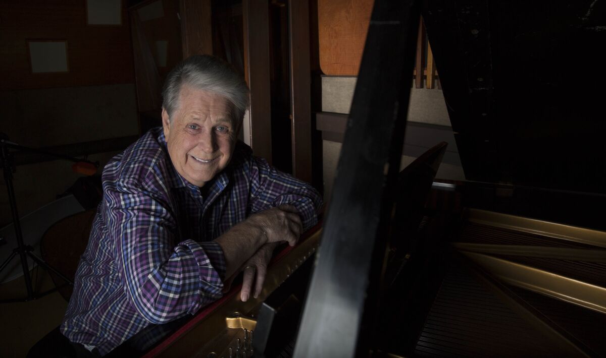 Beach Boys founding member Brian Wilson, in the recording studio where he and his band mates recorded "Pet Sounds." Wilson and his Brian Wilson Band will perform the 1966 album on July 10 at the Hollywood Bowl.