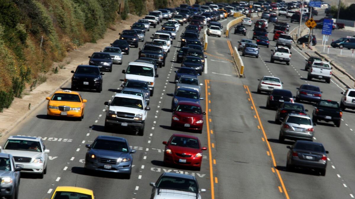 Traffic gets heavy at the start of the Memorial Day weekend on the Pacific Coast Highway on May 27, 2011. The 2018 holiday weekend is expected to draw a record number of Californians to travel, despite higher gas prices.