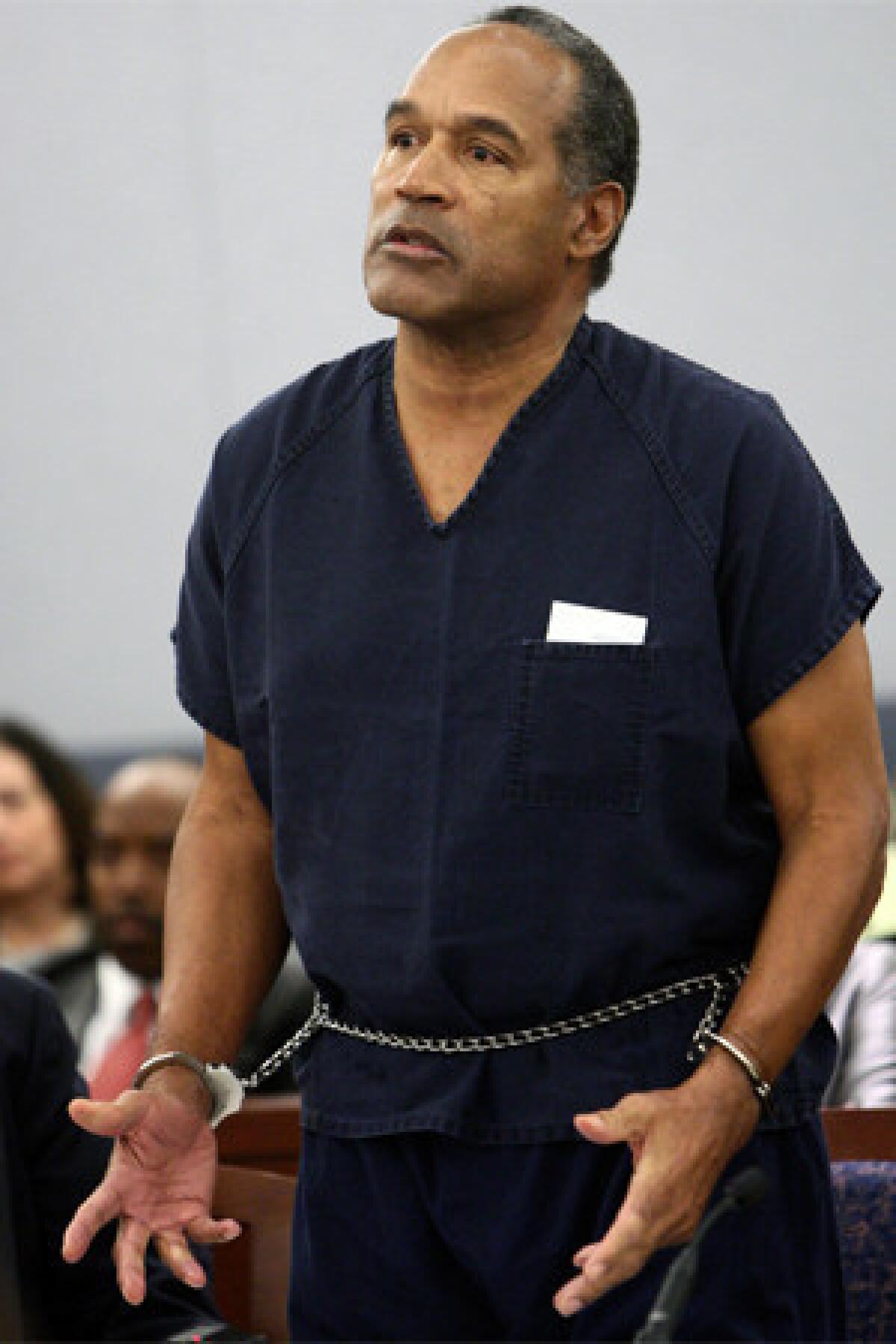 O.J. Simpson, shown during his 2008 sentencing in Las Vegas, will appear before a judge this week to ask for a new trial.
