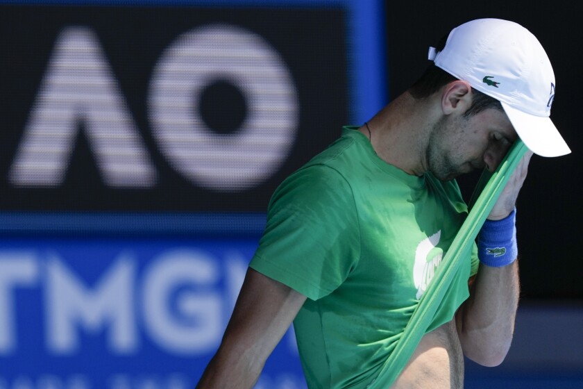 Defending men's champion Serbia's Novak Djokovic