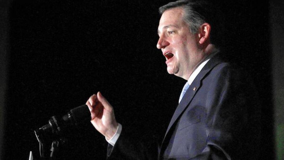 Ted Cruz is trying to appeal to rural voters in Nevada by attacking the federal government.