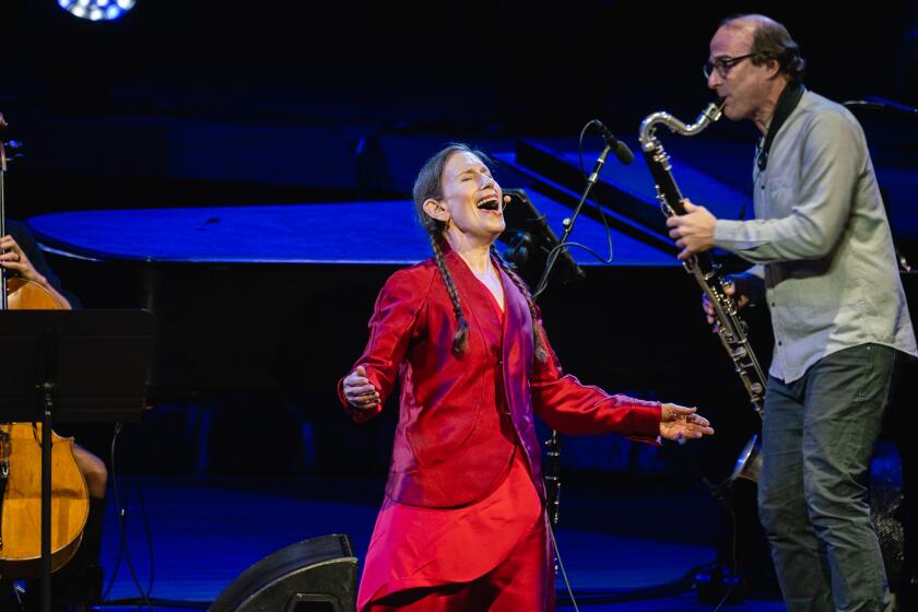 Meredith Monk & Vocal Ensemble and Bang on a Can All-Stars perform at the Ford Theater in Hollywood, CA on August 31, 2023. (Farah Sosa / LA Phil)