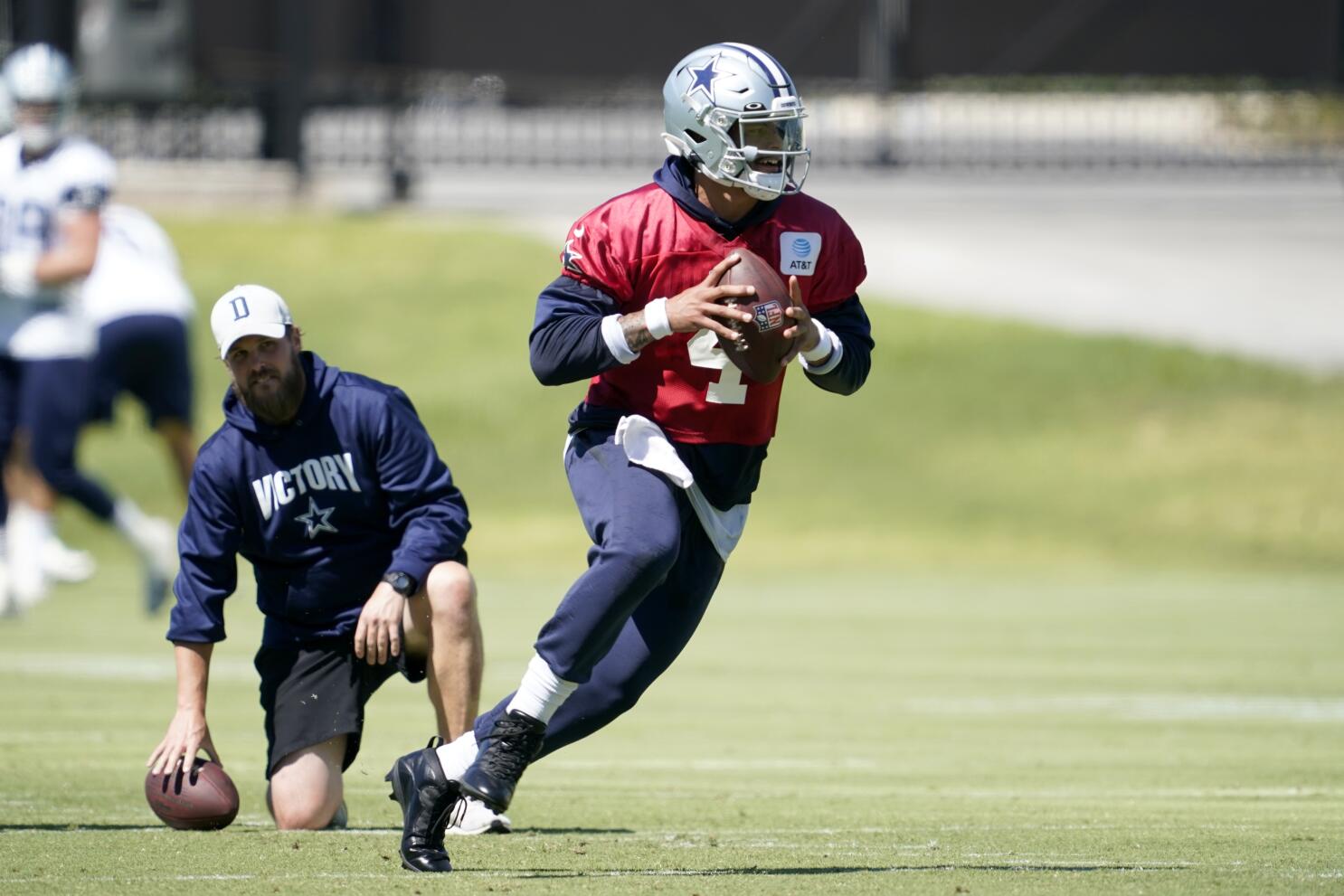 Cowboys' Prescott takes next step since injury as camp opens - The San  Diego Union-Tribune