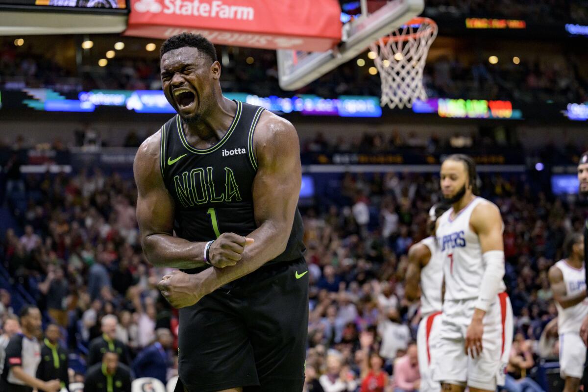 Zion Williamson scores 34, Pelicans top Clippers 112-104 to tighten race for No. 4 seed - The San Diego Union-Tribune
