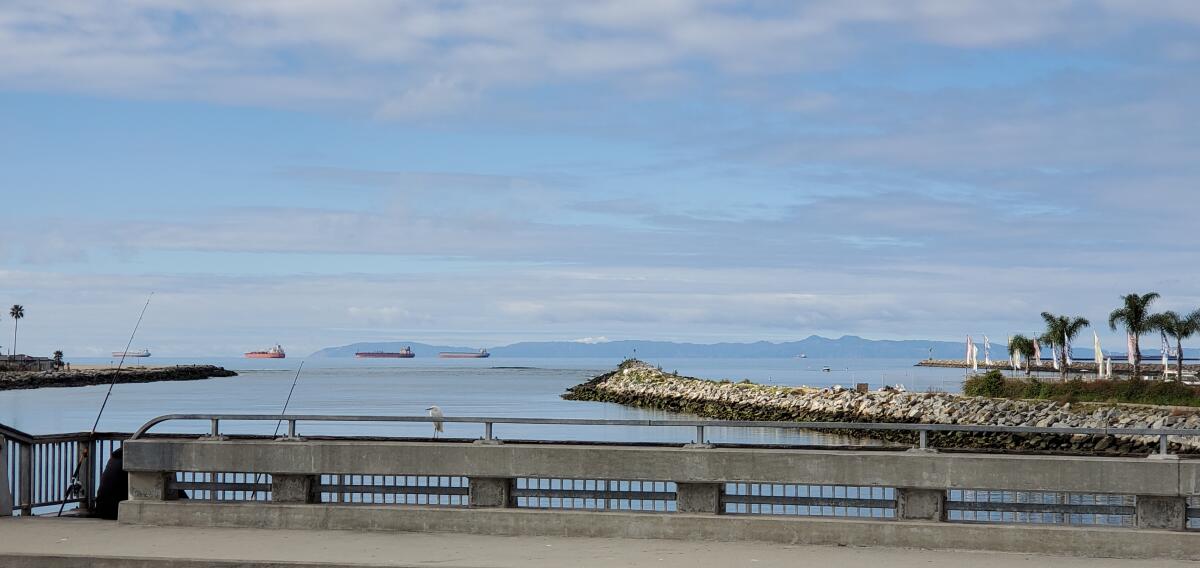 A Pacific view from the San Gabriel River mouth in Seal Beach.