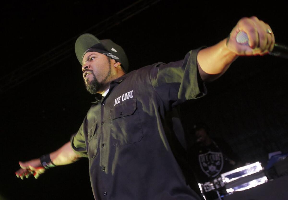 Ice Cube delivers during the Kings of the Mic tour at the Greek Theatre on July 7, 2013.