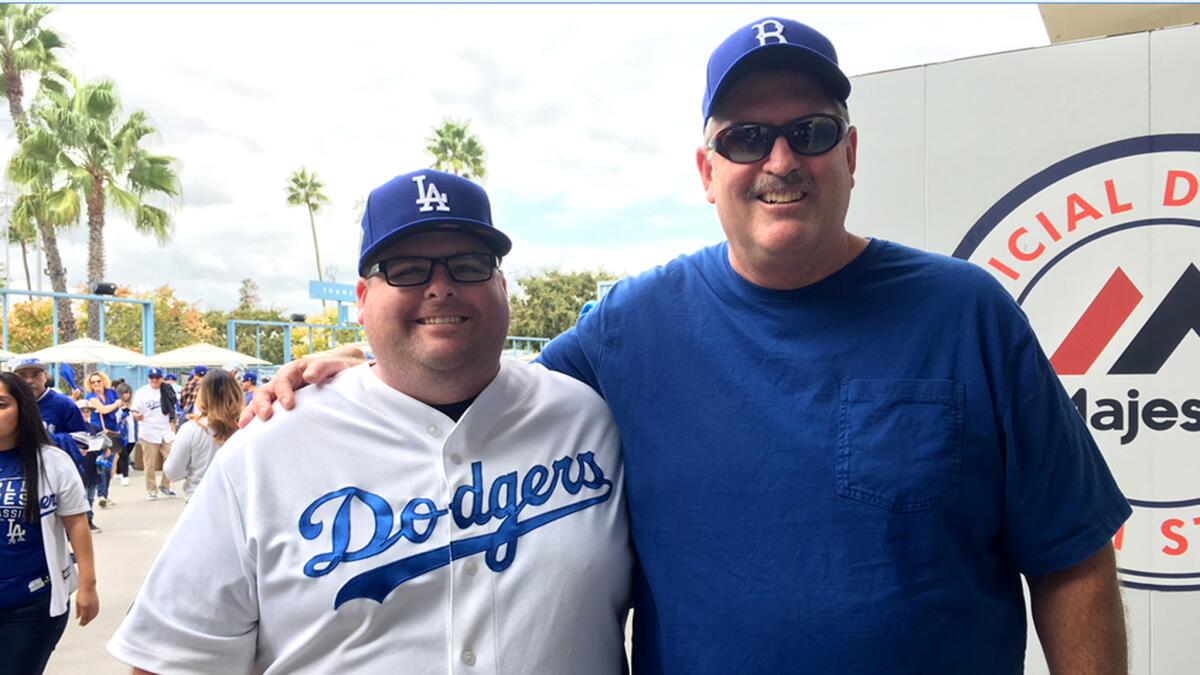 Matt and Rich Juline are set to see their first World Series game on Tuesday at Dodger Stadium.