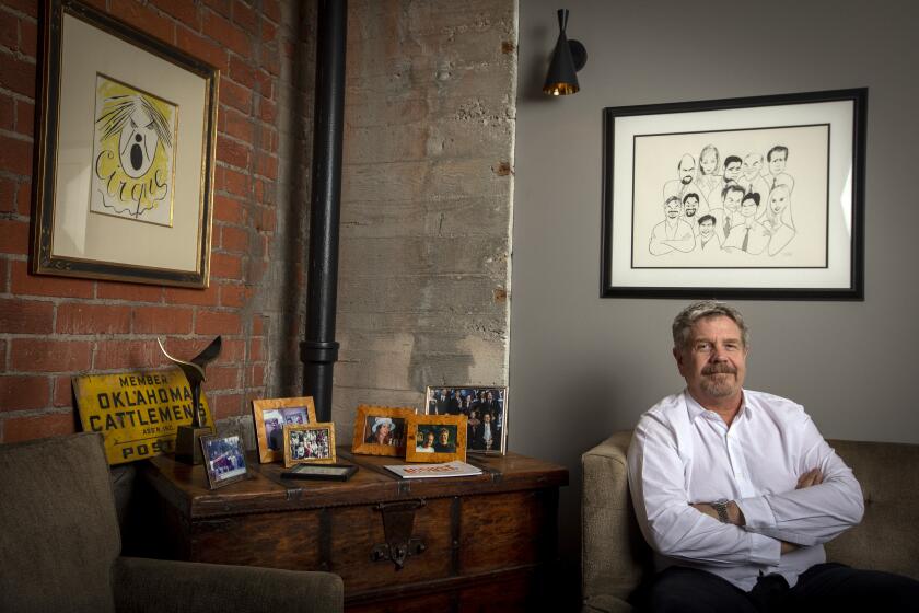 LOS ANGELES, CA OCTOBER 12, 2019: Portrait of John Wells, who serves as the creator and showrunner of Showtime's "Shameless," in his office at John Wells Productions in Los Angeles, CA October 12, 2019. (Francine Orr/ Los Angeles Times)