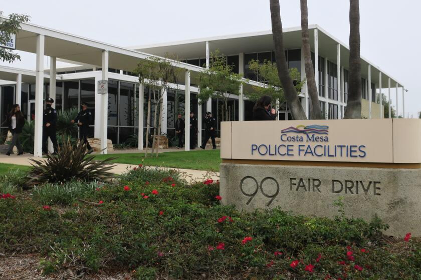 The Costa Mesa Police Station, seen in November 2021.