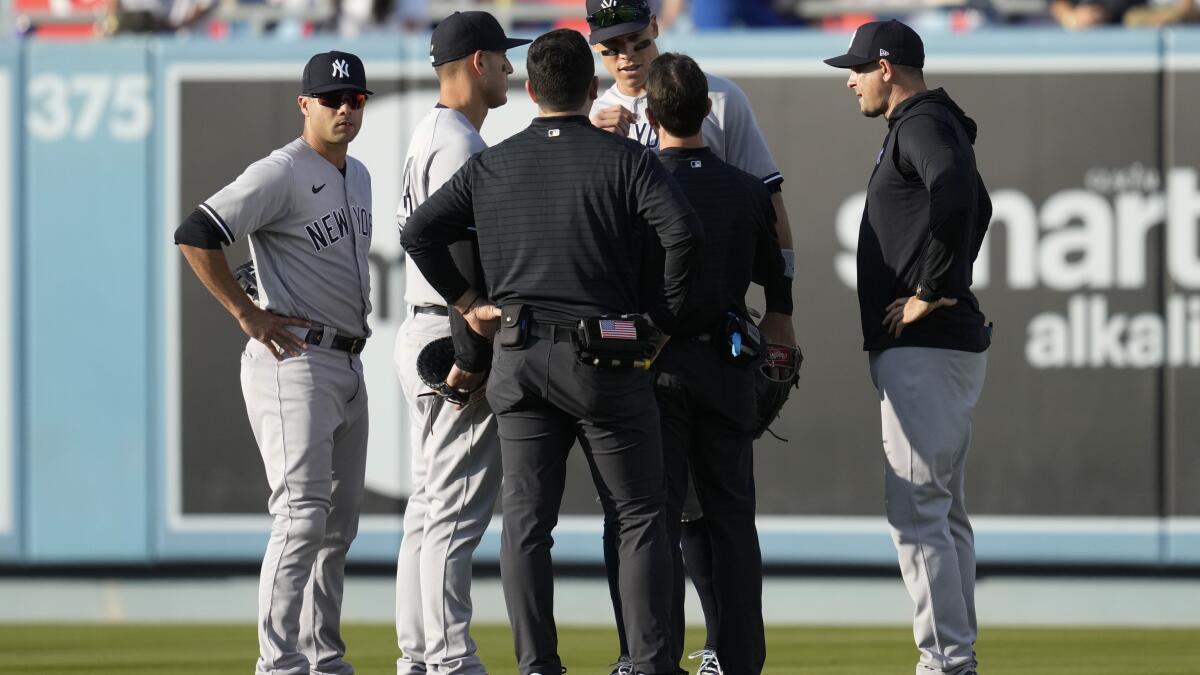 Aaron Judge exits game early in return to lineup