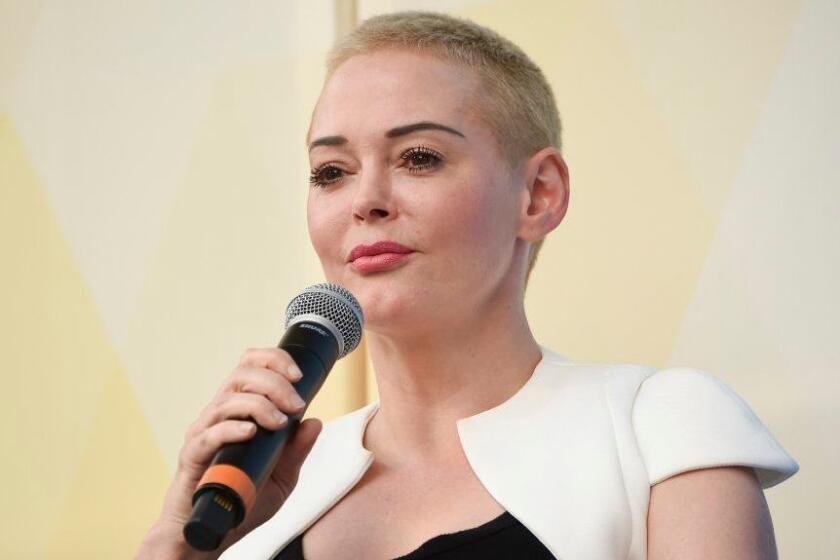 FILE - In this July 21, 2018 file photo, actress and activist Rose McGowan speaks at OZY Fest in Central Park in New York. A lawyer for McGowan says she will plead no contest to a reduced drug charge in Virginia and avoid jail time. Attorney Jim Hundley says the commonwealth agreed to reduce the felony cocaine possession charge to misdemeanor possession of a controlled substance, and that prosecutors will recommend she pay a fine. McGowan will enter the plea Jan. 15, 2019 the day her trial was to begin. (Photo by Evan Agostini/Invision/AP, File)