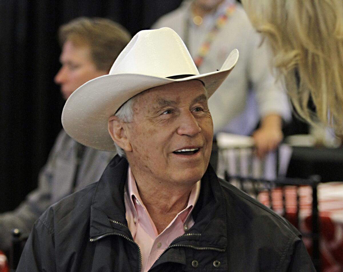 Trainer Wayne Lukas smiles after Mr. Z drew the third post position on Wednesday for the Preakness Stakes.