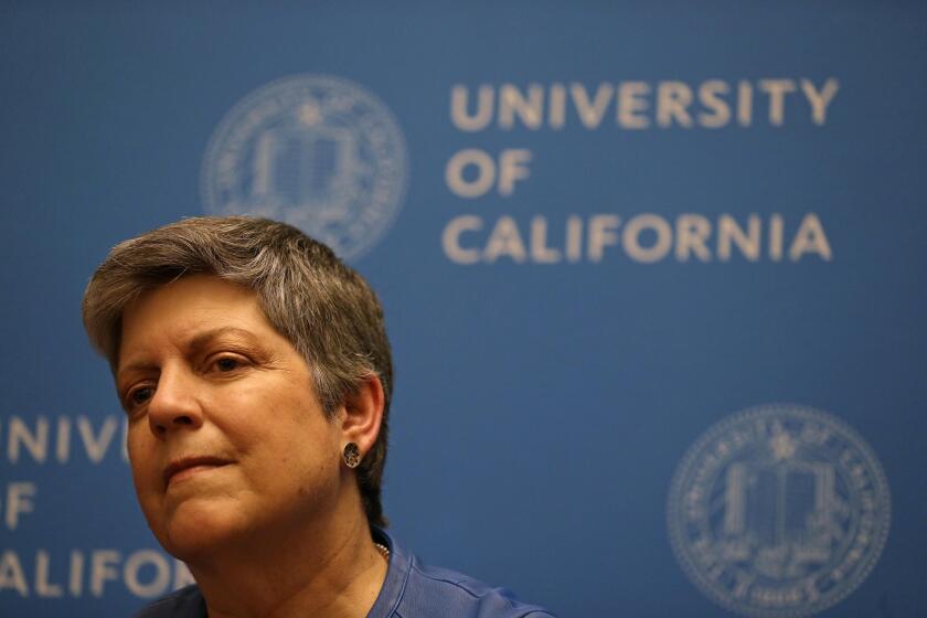 UC President Janet Napolitano said all UC campuses have policies in place to prevent and respond to sexual misconduct, but she said she would use her position to "push the timing so there is a sense of urgency" in adopting a system-wide approach.