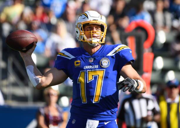 Philip Rivers From The Los Angeles Chargers In The Color Rush