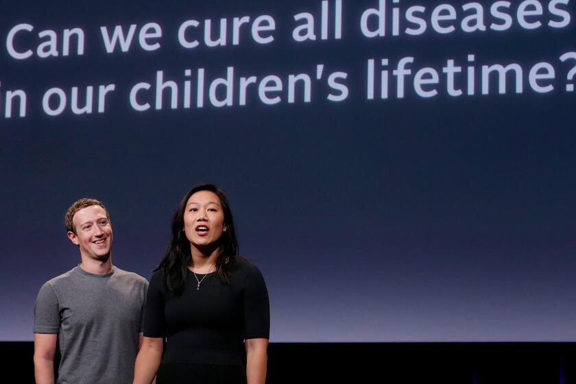 Mark Zuckerberg and Priscilla Chan announce their $3-billion pledge to tackle diseases.