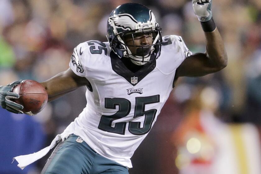 Philadelphia Eagles running back LeSean McCoy carries the ball during a game against the Washington Redskins on Dec. 20. McCoy was acquired by the Buffalo Bills last week.