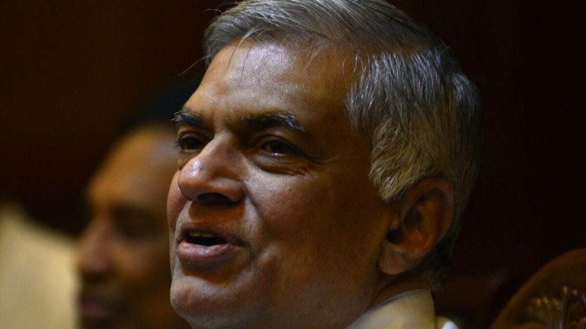 Sri Lanka's ousted prime minister Ranil Wickremesinghe has said he won't vacate Temple Trees, the official residence, calling his dismissal unconstitutional.