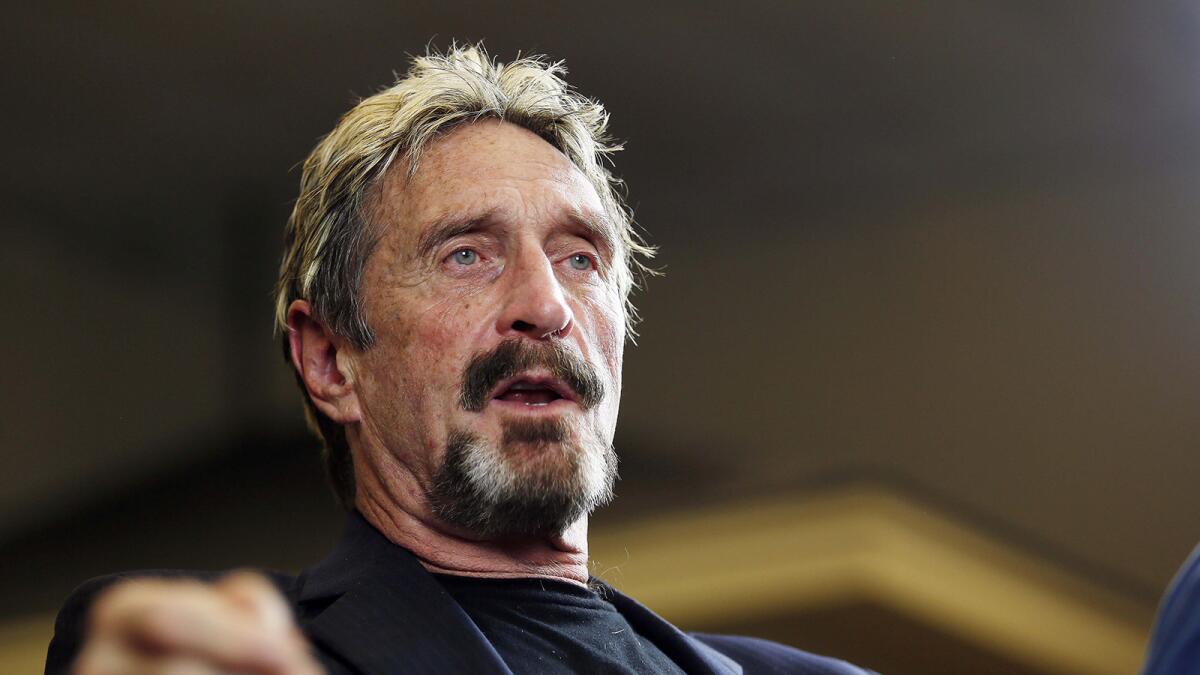 John McAfee is profiled in Showtime's new documentary "Gringo: The Dangerous Life of John McAfee."