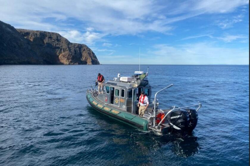 Sheriff officials retrieved the body of a diver in an underwater cave system off Santa Cruz Island in Santa Barbara County.