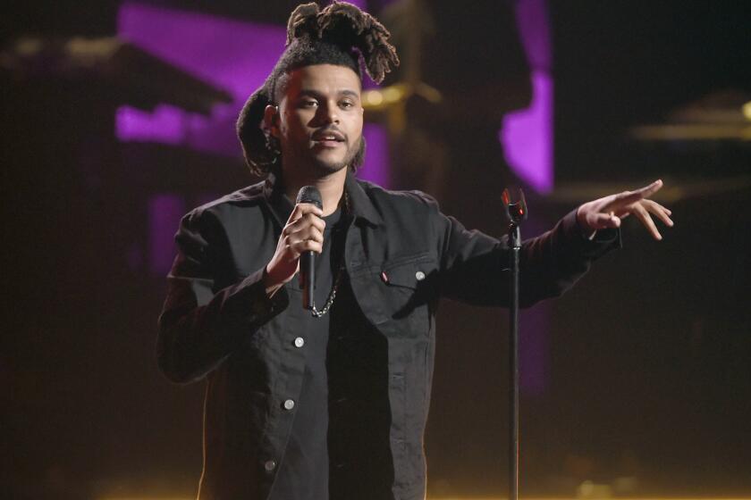 The Weeknd performs at the BET Awards in Los Angeles on June 28, 2015.