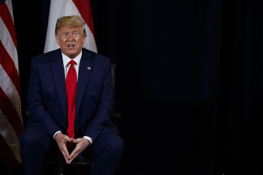 President Trump speaks Sept. 23 in New York.