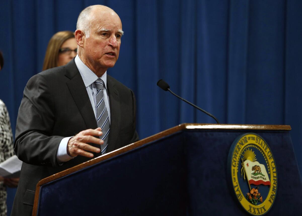 Gov. Jerry Brown signed legislation on Friday, March 27, to support water projects.