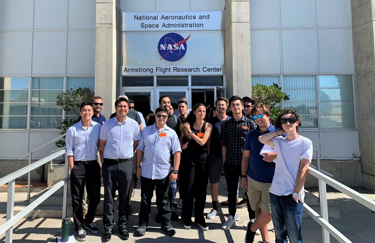 OCC students visit the NASA Armstrong Flight Research Center during an August 2019 trip.
