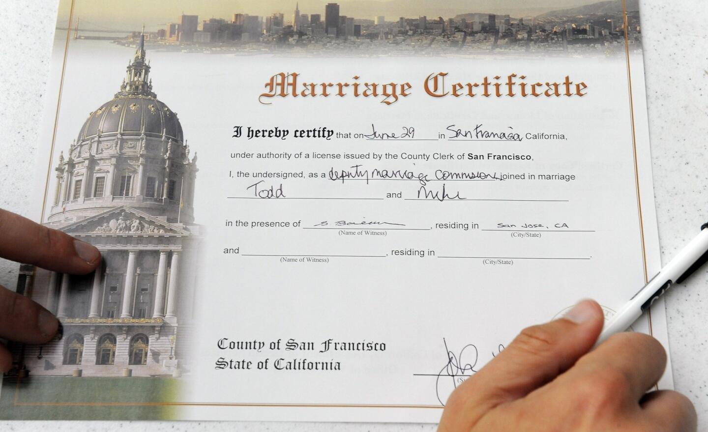 Gay marriage in San Francisco