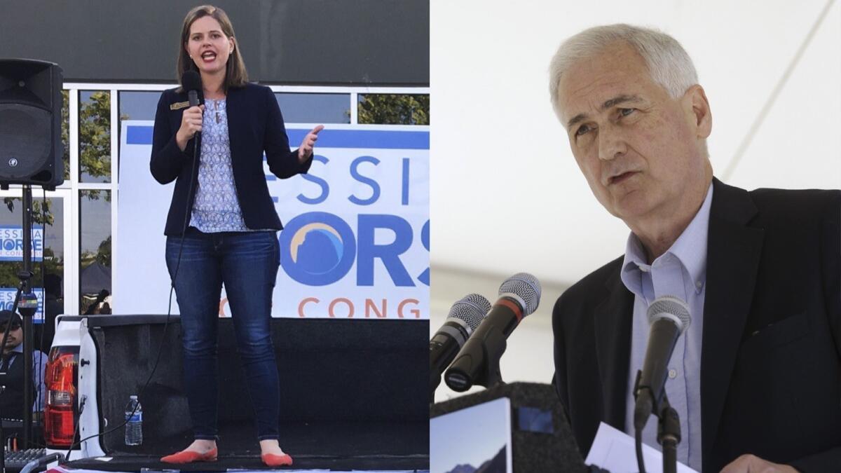 First-time candidate Jessica Morse is trying to unseat seasoned politician Rep. Tom McClintock (R-Elk Grove) in California's rural 4th Congressional District.