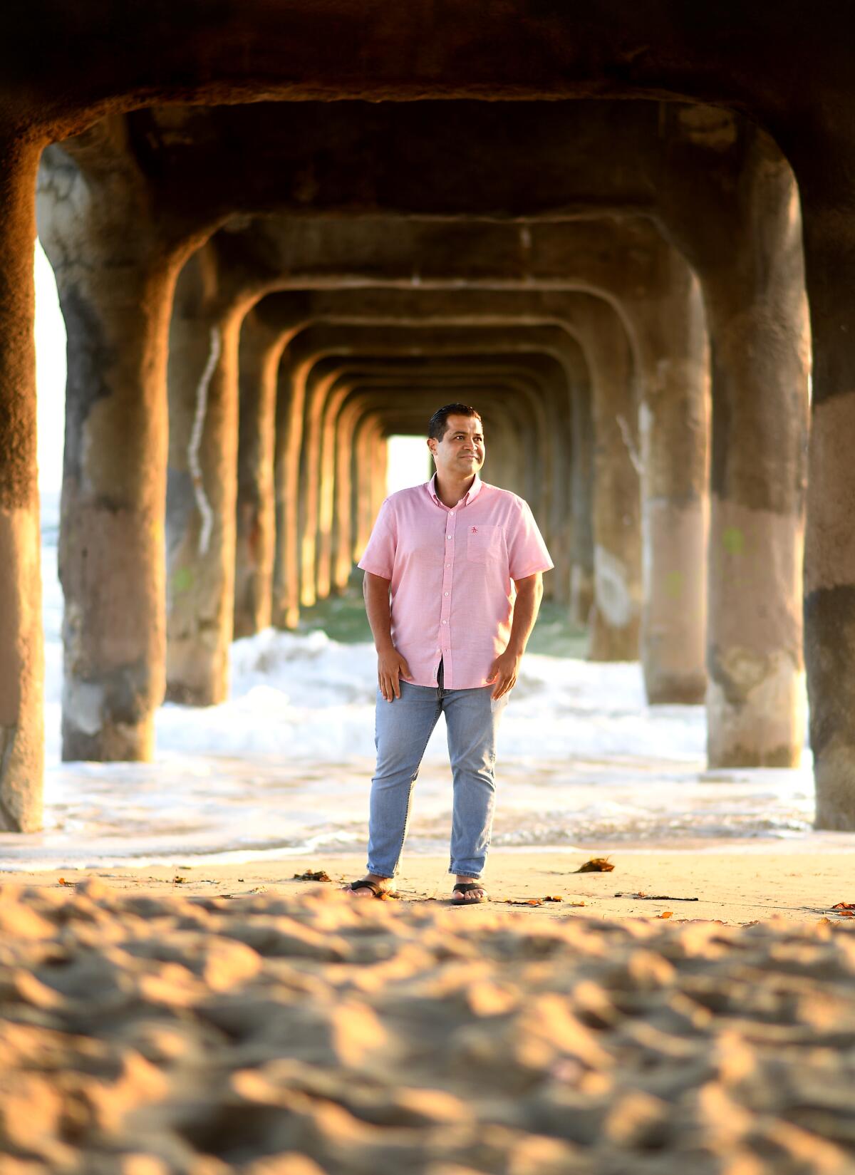 Times columnist Arash Markazi in Manhattan Beach.