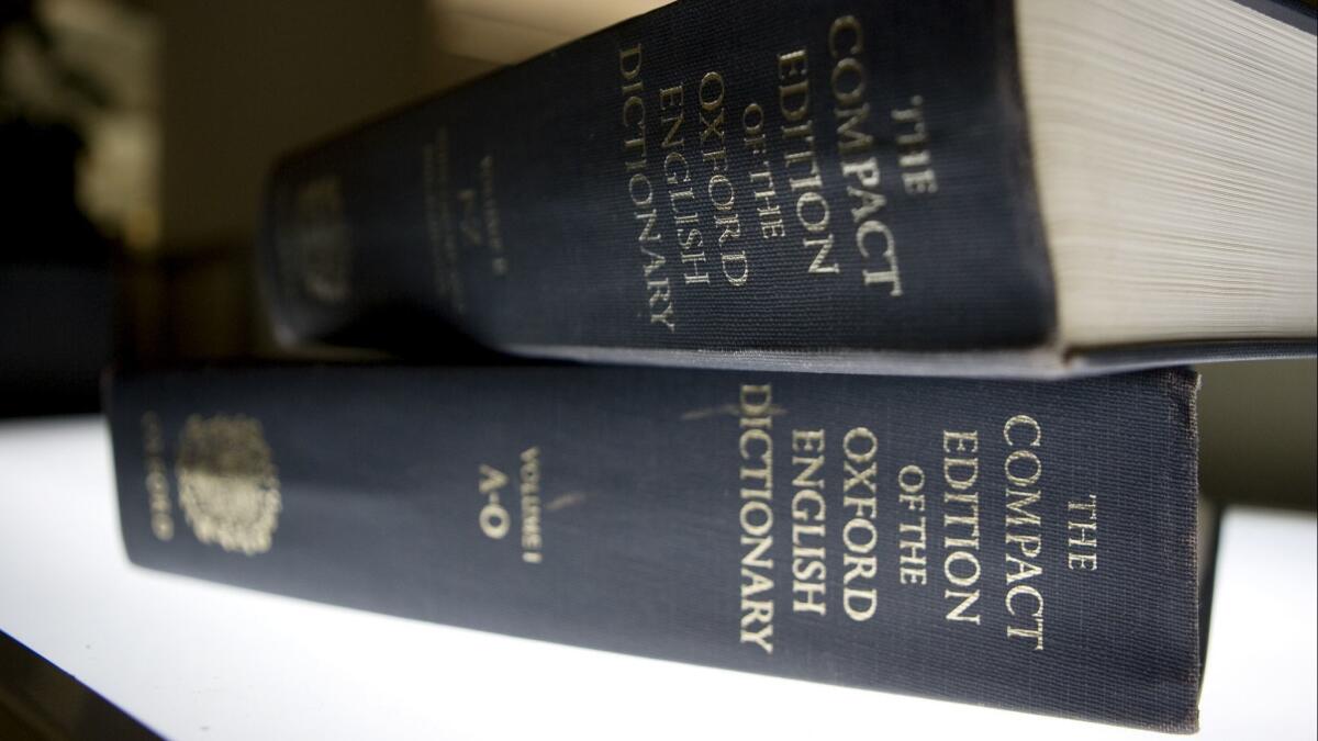 An Oxford English Dictionary at the headquarters of the Associated Press in New York.