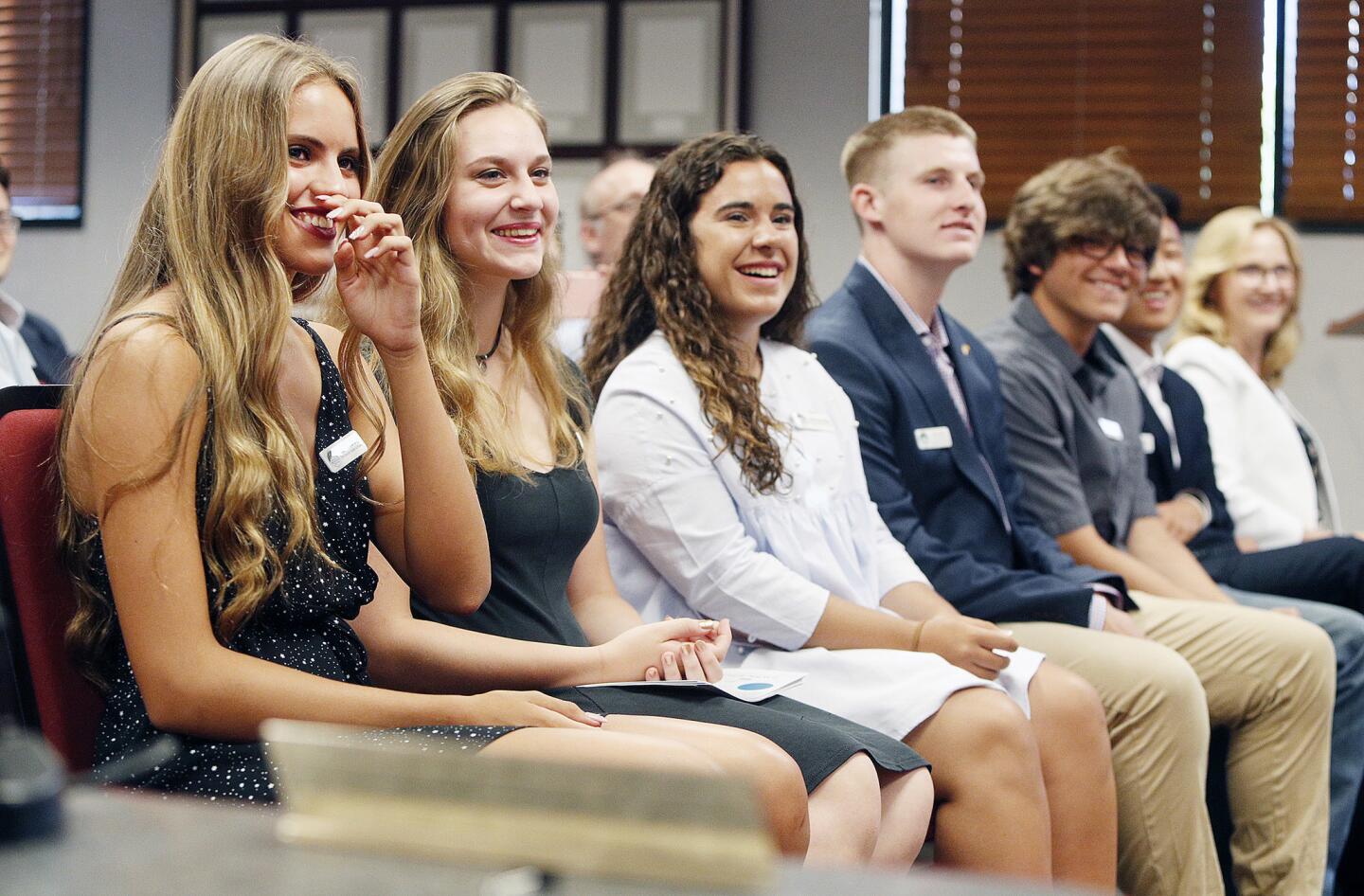 Photo Gallery: La Canada sister-city exchange students recognized by City Council
