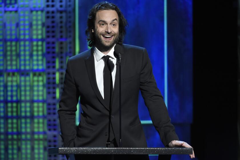 Chris D'Elia speaks at the Comedy Central Roast of Justin Bieber at Sony Pictures Studios on Saturday, March 14, 2015, in Culver City, Calif. (Photo by Chris Pizzello/Invision/AP)